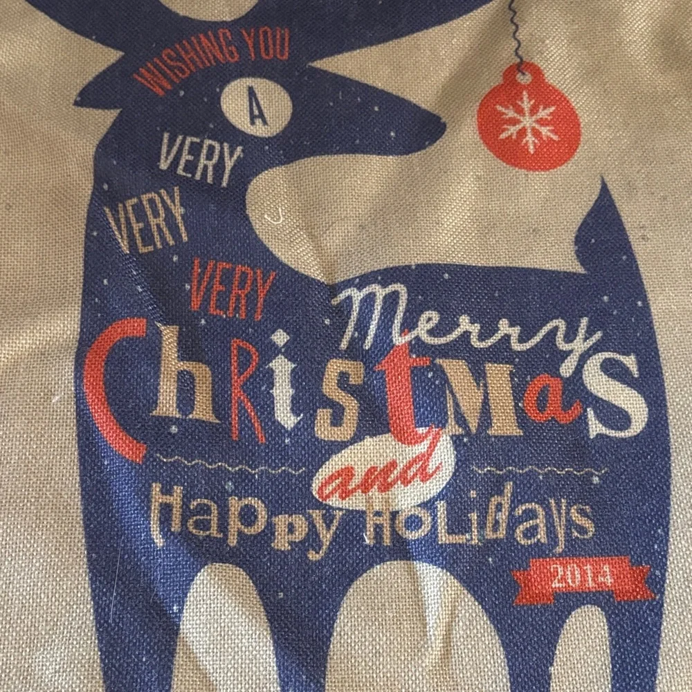 Festive Reindeer Christmas Pillow Cover